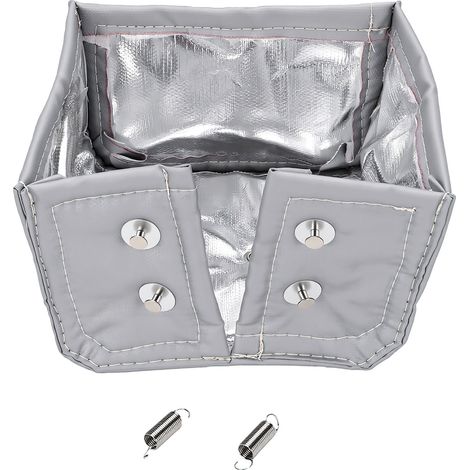 Couverture de silencieux adaptée à Rato 420cc Predator, Mini pelle, direction compacte, couverture thermique en fibre de verre, feuille d'aluminium argentée (1/5)