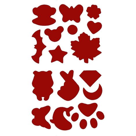 Aufnäher, wasserfest, bügelfrei, aus Polyester, praktischer, farbechter Applikationsaufkleber für Kleidung-Red