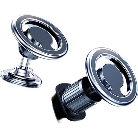 Support Magnetique Telephone Voiture - Fixation Tableau De Bord Ou Grille Aeration - Rotation 360° - Compatible MagSafe Et Smartphones Universels - 1 Piece (1/5)