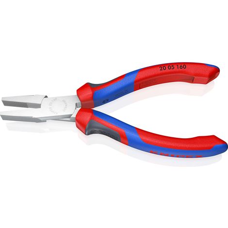 KNIPEX 20 05 160 Pinza per meccanica a becchi piatti diritti con manici comfort cromata 160 mm (1/5)