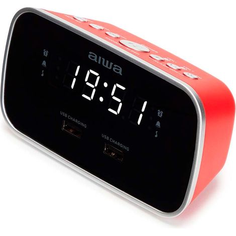 Reloj despertador con alarmas duales y puerto de carga usb rojo 228936846 228936846 228936846 (1/5)