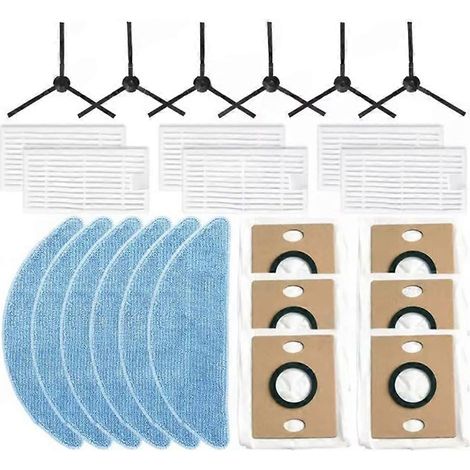 Filtre pour aspirateur brosse pour aspirateur Filtre de brosse pour aspirateur filtre de 24PCS G9 / Pro V9 / Pro A12 pièce détachée Aspirateur Side Brosse Sac à poussière Filtre Serpillière Cloth (1/5)