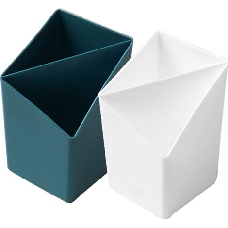 2PCS Porte-Crayon De Rangement pour Pinceau De Maquillage, Boîte De Rangement pour Brosse De Coiffeuse, pour Seau De Rangement De Bureau, Crayon À Sourcils, Porte-Pinceau De Beauté,B-Ensoleillé (1/5)