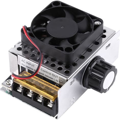 Régulateur de tension SCR 4000W – Tension de sortie réglable AC 0-220V – Courant 20A – Pour cuisinières chauffe-eau et moteurs (1/5)
