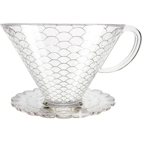 Filtre À Café Drip - Entonnoir Conique En Verre Avec Poignée - Pour Infusion Manuelle - Capacité 1 À 4 Tasses - 1 Pièce