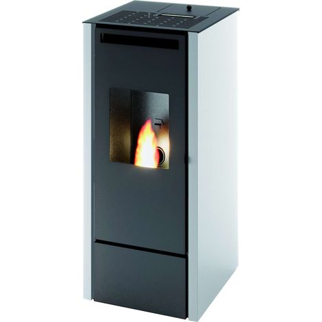 Punto Fuoco STUFA A PELLET CINZIA -KW 11 CON TELECOMANDO Col. Bianco