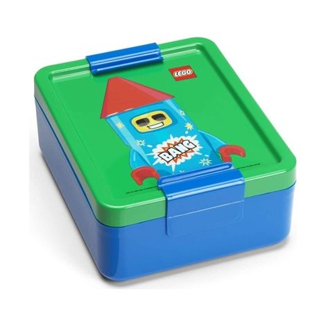 ROOM COPENHAGEN LEGO - BOÎTE À DÉJEUNER AVEC COMPARTIMENTS - DESIGN EMBLÉMATIQUE - DURABLE ET AMUSANT POUR LES ENFANTS - VERT ET