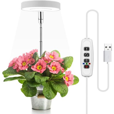 Lampe de Plante, 48 LEDs Lampe de Croissance à Éclairage Horticole Avec, Lampe Pour Plante Lampe Croissance Avec Chronométrage - 3H / 9H / 12H (lumière jaune et blanche) (1/5)