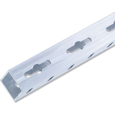 Alfer – Tube carré aluminium brut 1m – Section 2.35cm x 2.35cm – Finition perforée pour connecteurs – Usage professionnel