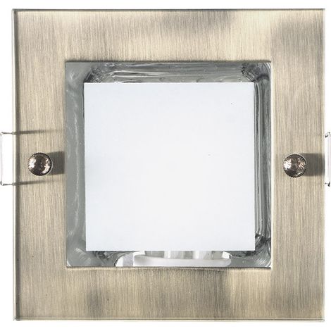 Faretto LED da incasso quadrato “Mini Down” E27 (lampadina inclusa) IP20 7,7x12x12cm colore cuoio (1/2)