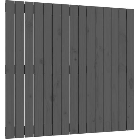 Testiera letto accessorio camera da letto pensile 95,5 x 3 x 90 cm legno massello grigio TDL0202617