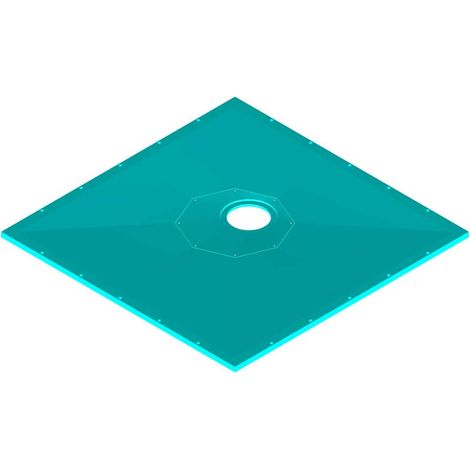 AKW Tuff Form8 Square Wet Room Floor Former with Rotatable Drain Outlet 1200mm x 1200mm (1/5)