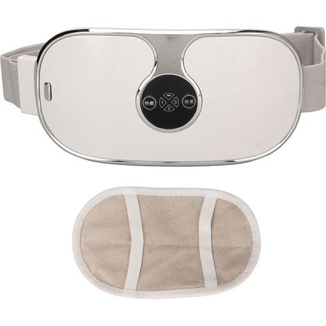 Ceinture chauffante portable sans fil pour soulager les crampes, 3 niveaux de chaleur, rechargeable, pour massage utérin, blanche. (1/5)