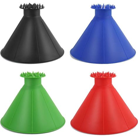 Grattoir À Glace Grattoirs À Glace Magiques pour Pare-Brise De Voiture Pare-Brise Cône De Glace Entonnoir De Ravitaillement Pelle À Neige Essuie-Glace Brosse Grattoir Rond Enlèvement(4pcs )