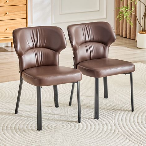 Chaises noir simili cuir metal (1/5)
