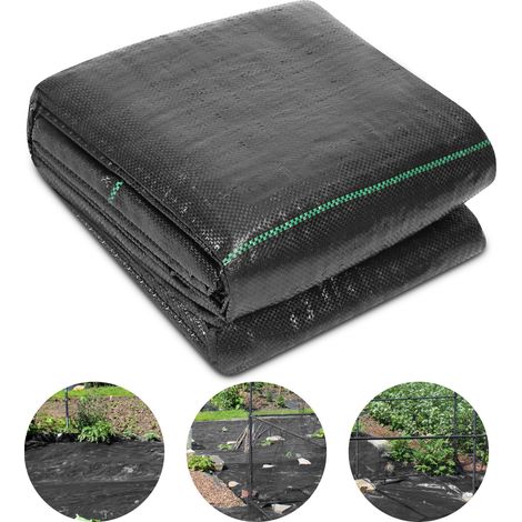SWANEW Tessuto pacciamante 4 x 10 m 100g/m² - Telone geotessile anti-UV contro le erbe infestanti (1/5)