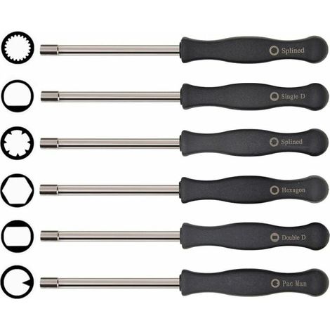 Juego de destornilladores para carburador (6 piezas), herramienta de ajuste compatible con motosierras Husqvarna 125, 135, 136, 137, 141, 141, 235, 235e, 236, 236e, 240, 240e, 435, 435e, 440e y McCull (1/4)