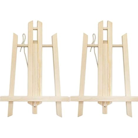 Chevalet Peinture 30cm Haut, Réglable En Hauteur & Pliant, Mini En Bois Pour Enfant, Petit Tableau (1/4)