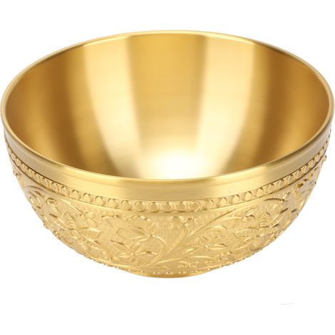 Bol en Laiton Décoratif Sculpté à la Main - Design Rétro Unique pour Table et Décoration d'Intérieur (1/5)