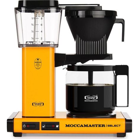 Moccamaster KBG Select Filterkaffeemaschine, 1,25 Liter, 1520 W, Pfeffer gelb