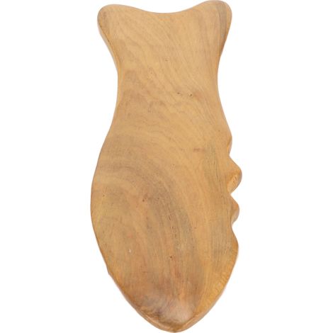 Planche de Gua Sha en Forme de Poisson en Bois - Outil de Massage pour le Visage et le Corps, Détente et Bien-être (1/5)