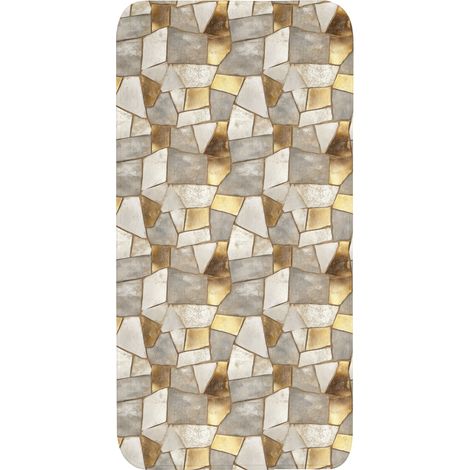 TAPIS DE TOILETTE Mosaïque - Marbre - Or 60x120 cm