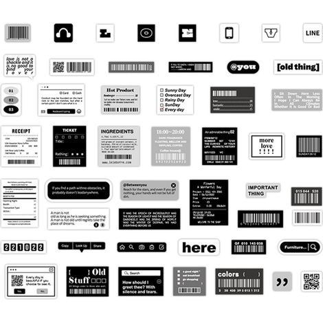 100 Autocollants de Scrapbooking Décoratifs, Adhésifs Forts, Étiquettes DIY pour Album Photo Carnet - Type 1 (1/5)