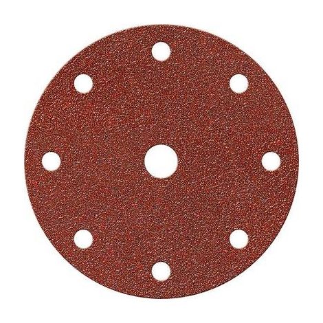 DISCO ABRASIVO FIBRATO VELCRATO 9 FORI IMPERIAL - MM 150X22,2 GRANA 100 CF=PZ  50- 1 confezioni