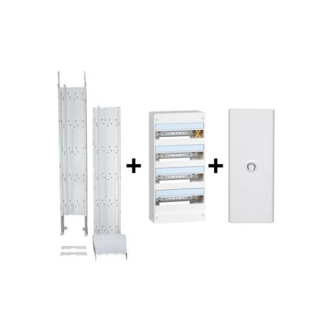 Legrand - Drivia - Kit GTL 13M Complet + Tableau 4 Rangu00e9es de 13 Modules+ Porte Transparente - Ru00e9f. : 030037+401214+401334