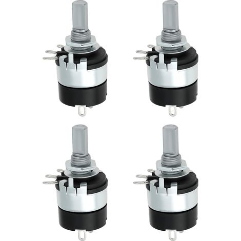 Lot de 4 Potentiomètres Linéaires 4,7 Kohm B4K7 avec Interrupteur WH137-2 RV137-2 pour Circuit de Gradation LED Stéréo Radio Ancien (1/5)