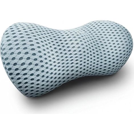 Coussin Lombaire Orthopedique en Mousse a Memoire de Forme 46x23x11 cm Coussin Lombaire Voiture avec Matériau Respirant Oreiller Soutien Lombaire Soulager Douleur Dos Chaise Bureau (Bleu) (1/5)
