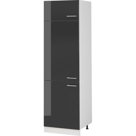 Mobile cucina dispensa R-Line, Antracite lucido/Bianco, 60 cm, Vicco (1/5)