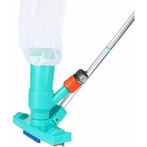 Pool Jet Vacuum Cleaner, Portable Pool Vacuum Cleaner with 5-Pole Section, Brush and Filter Bag for Maintenance and Cleaning of Swimming Pool Pond Fountains Inflatable Pools (1/5)