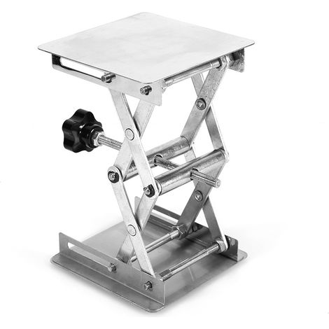 Plateforme élévatrice de laboratoire 100 x 100 mm, support à ciseaux en acier inoxydable (1/5)