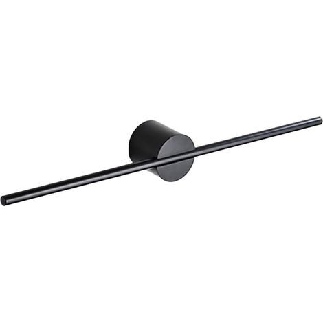 40CM Towel Rack - Wall-Mounted Aluminum Towel Holder - Towel Shelf - Adjustable - Brushed - Black (1/4)