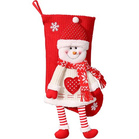 Calcetín Navideño - Para Chimenea - Decoración Festiva - Ideal Para Regalos Pequeños - Unidad (1/5)