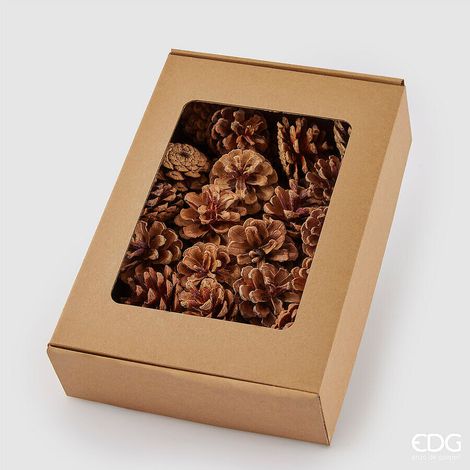EDG Enzo De Gasperi Set 48 Pigne di Pino Decorative H4 cm Marrone – Decorazioni Natalizie (1/2)