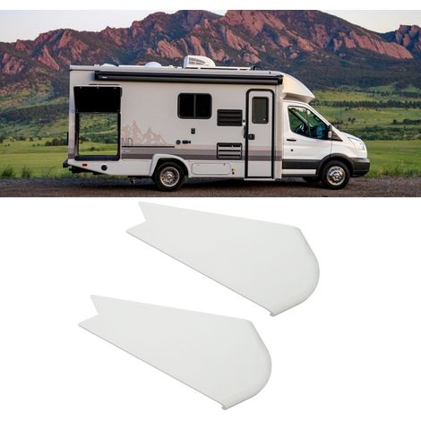 Zwei Wohnwagen/Wohnmobile/Anhänger mit verschiebbaren Eckenschützern (weiß) (1/5)