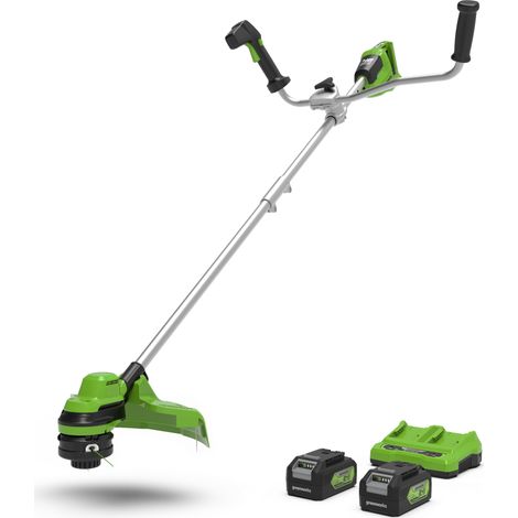 Coupe-bordures & débroussailleuse à batterie 2en1 Greenworks GD24X2BCB(Li-Ion 2x 24V ... (1/3)