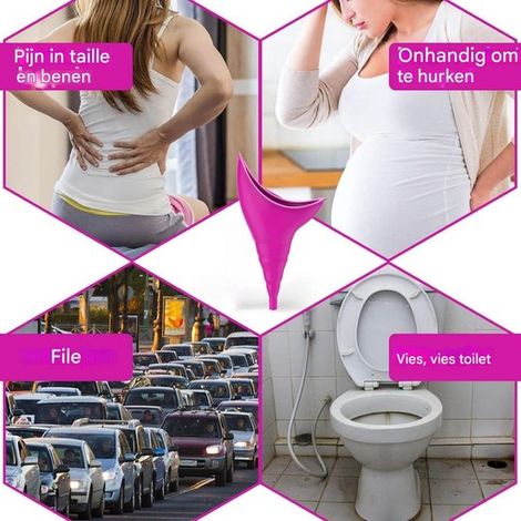 Silikon-Urinal 21 5 x 12 5 cm Steh-Urinal für Frauen Reise und Campingzubehör für Frauen Urinal für Frauen Silikon-Trichtertoilette für für Für 21,5 (1/5)