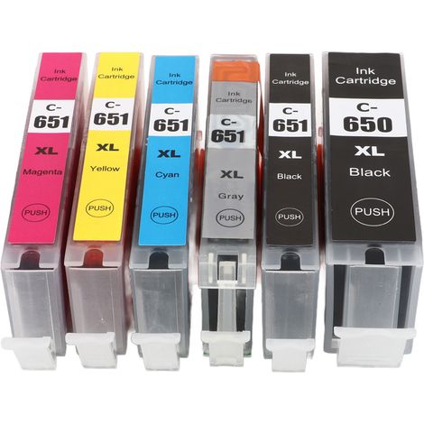 Cartouche d'encre Accessoire d'impression pour PIXMA MG5460 MG5560 MG5660 MG6360 MG6460 MG6660 6 Couleurs BK C M Y GY (1/5)