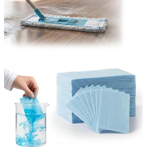 Nettoyant Sol,100pcs Multi Usages Pour Le Nettoyage Des Sol (bleu, a) ProduitSol Parfumé,Lingettes Nettoyantes Améliorées Pour Parquets,Carrelages,Stratifiés et Plus Encore (1/5)