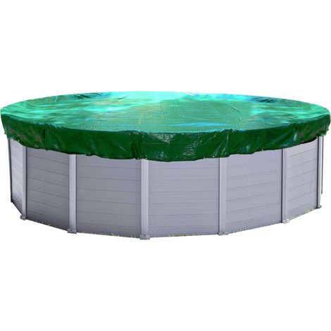 Bâche Hiver pour Piscine Ronde 350-366 cm 200g/m² (1/5)
