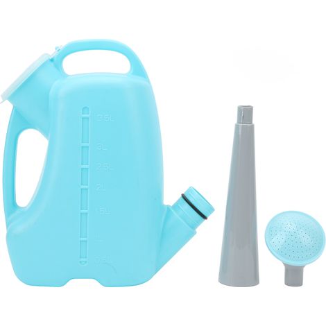 Arrosoir jardin long bec large capacité 3,5L bleu ciel, grand goulot pour arrosage plantes, matériel de jardinage. (1/5)
