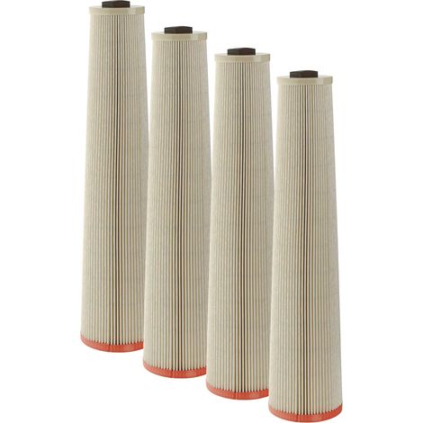vhbw 4x filtre remplacement pour Dustcontrol 42024 pour aspirateur - filtre HEPA orange / blanc (1/4)