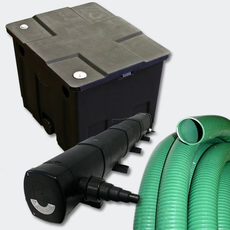 Kit de Filtration de Bassin 12000l Stérilisateur UVC 72 Watts 5m Tuyau
