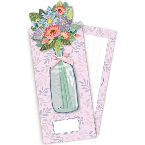 Busta regalo POP UP con fiori viola
