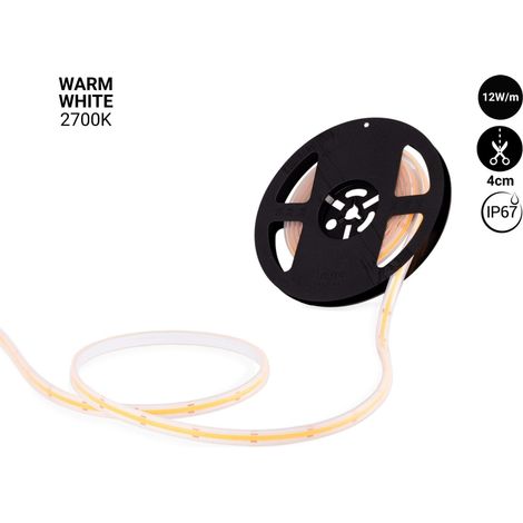 Tira LED COB 24V DC - 12W/m - 10mm - IP67 - Rollo De 5 (1/5)