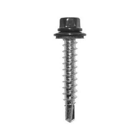Kit De 100 Fixations, L. 35 Mm Anthracite Ral 7024, Pour Plaques Rooftile