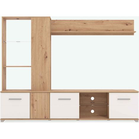 Canistro Legno laminato - Quercia Artisan / Bianco (1/5)